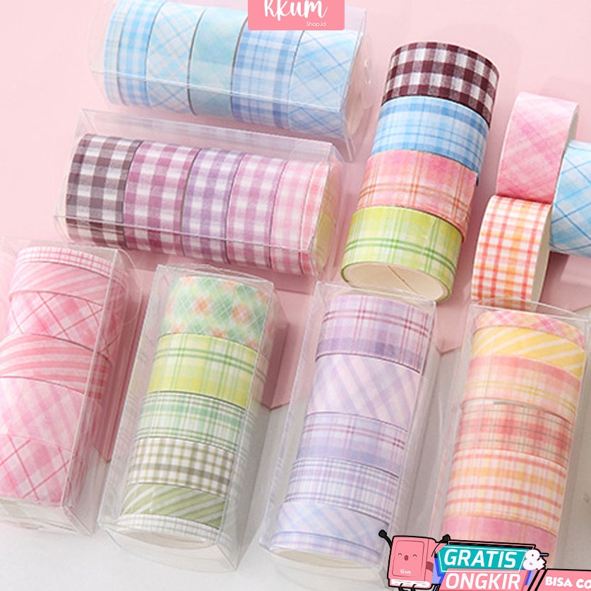 

Grosir Spesial 6 rolls Washi tape deco masking aesthetic Tape DIY scrabooking journal