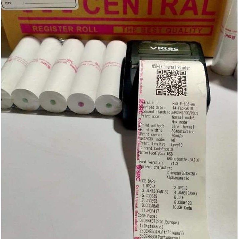 

Kertas Thermal Edc 58/57x40mm Logo SRC