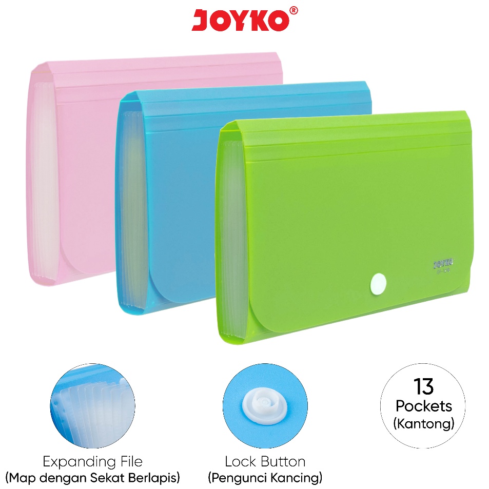 

Promo Spesial Expanding File Map Harmonika Joyko EF1218 Giro 13 Pocket