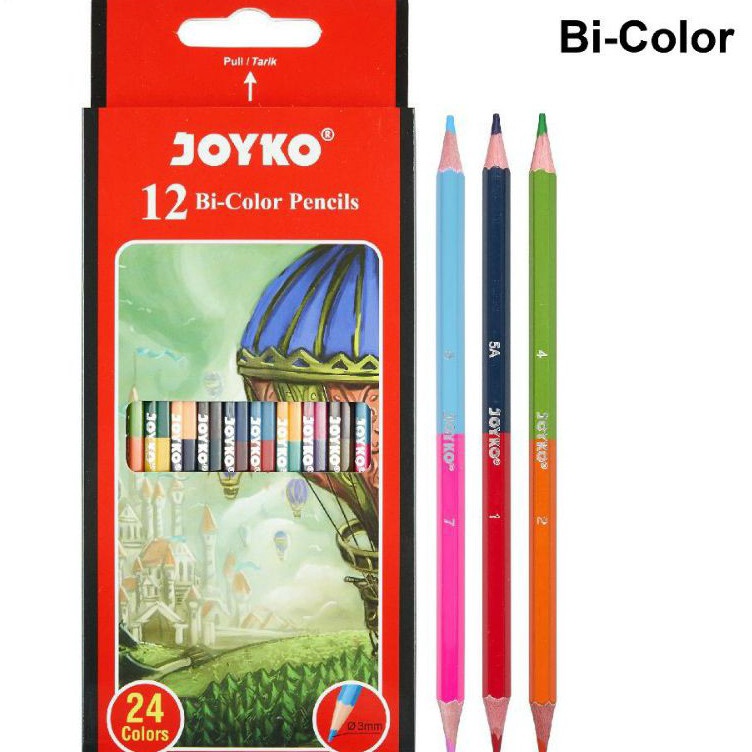 

Trend Dicari Pensil Warna Joyko 12 BiColor 24 warna