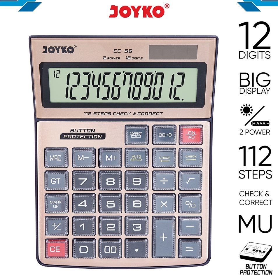 

Sekarang Populer Calculator Kalkulator Joyko CC56 12 Digits