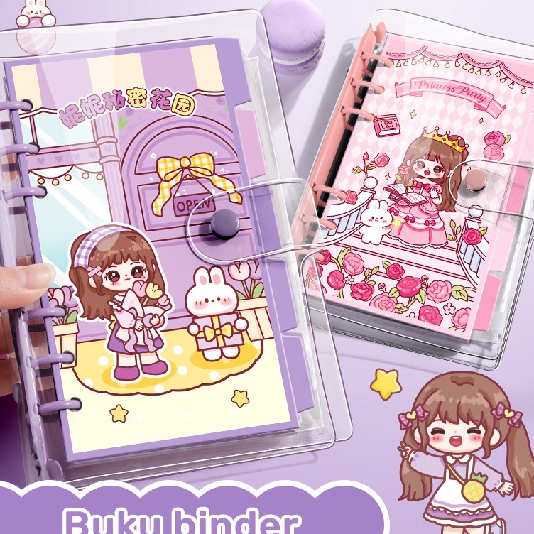 

Super Ulasan Buku binder karakter lucu Buku tulis aesthetic Spiral notebook looseleaf cute korea Buku catatan Agenda diary Scrapbook jurnal Daily planner handbook DIY sekolah kantor pelajar