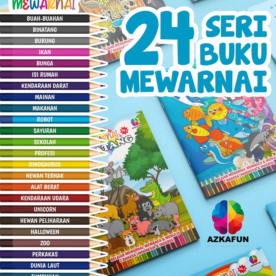

Harga Irit PAKET 24 BUKU MEWARNAI VOL 1 buku mewarnai anak