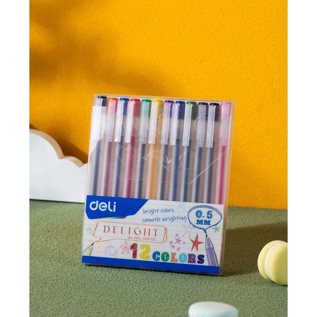 

KODE A5B2 Pulpen Gel Deli isi 12 Warna Penulisan Halus 5 mm EG11912C