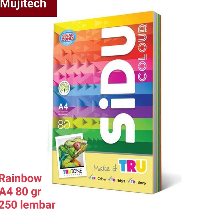 

Paling Terkini SIDU KERTAS HVS WARNA RAINBOW A4 8 GR 25 LEMBAR 1 WARNA