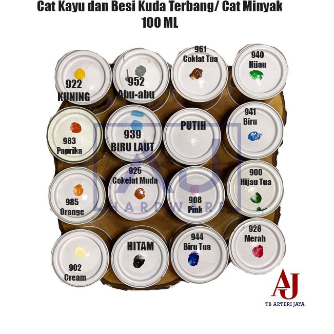 

Penjualan Mutu Cat Kayu Cat Besi ukuran 1 liter Cat Kuda Terbang Cat Minyak Kecil Ready Stock Semua Warna