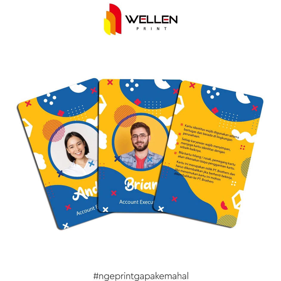 

Pusat Garansi WELLEN PRINT Cetak Kartu Id card Custom 1 muka Print Idcard 2 Sisi
