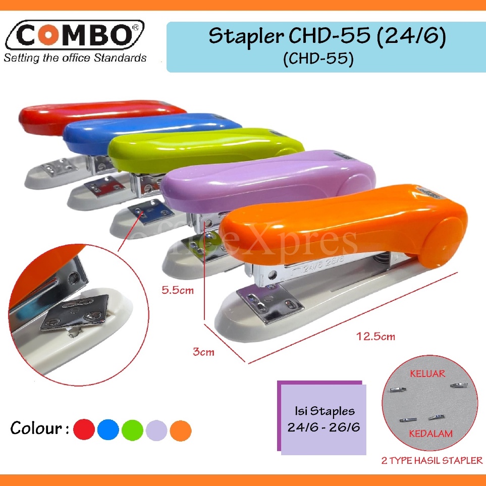 

Paket Terbaru Stapler HD55 Stapler Besar Alat Staples No3 Hekter CHD55 Combo