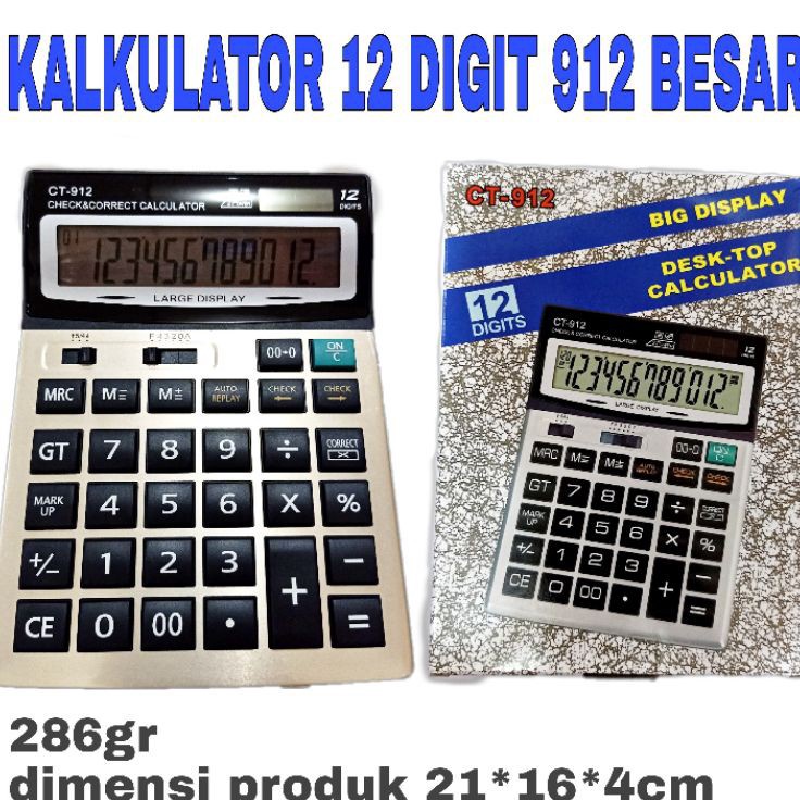 

Baru Terkini KALKULATOR 912 BESAR