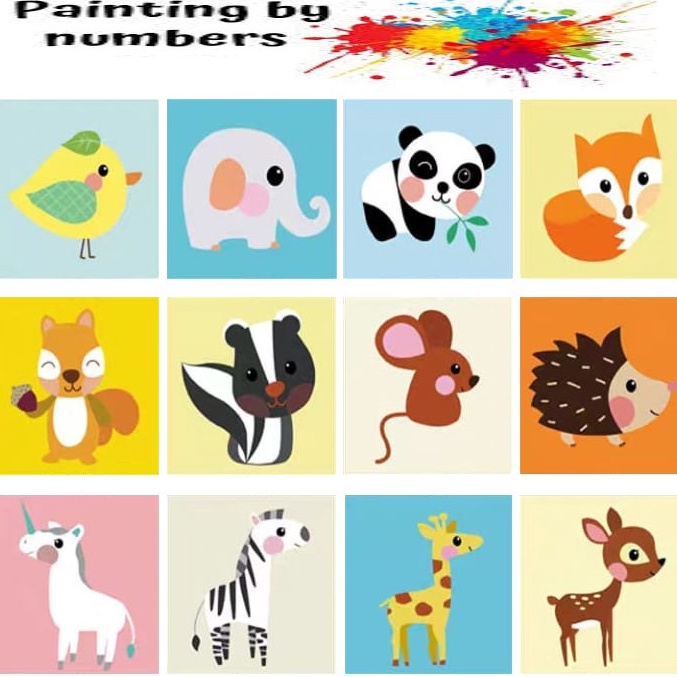 

Update Murah BS Painting by Number Children Canvas Animal Set Kanvas Lukis Hewan Anak Mewarnai Nomor Hewan