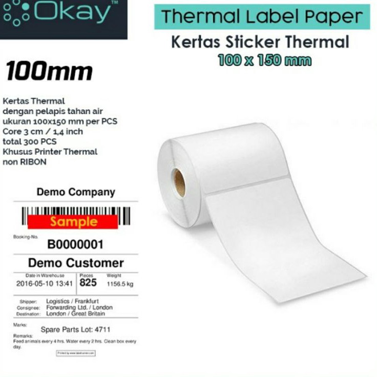 

Pasti Terjamin Kertas Thermal Sticker 1X15 mm STICKER LABEL Isi 3 pcs