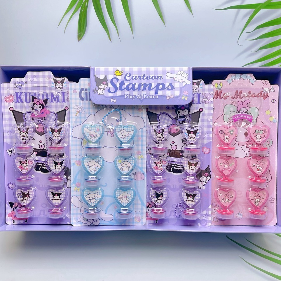 

Borong Laris 6PCS SET STEMPEL MOTIF SANRIO STAMPS SANRIO STEMPEL CINNAMOROL MELODY KUROMI