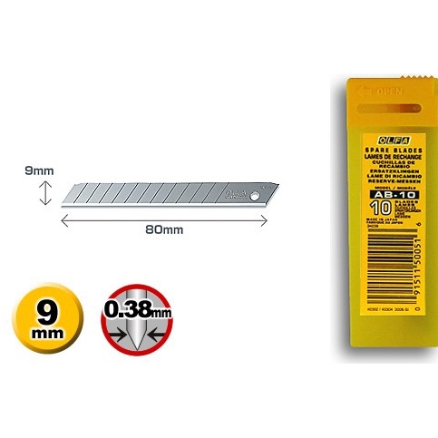 

Paket Laris OLFA Refill Pisau Cutter 9mm AB1 1pcspack Spare blade