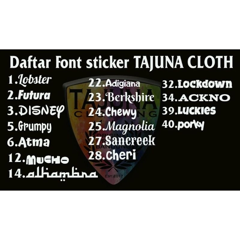 

stiker costum nama/logo.