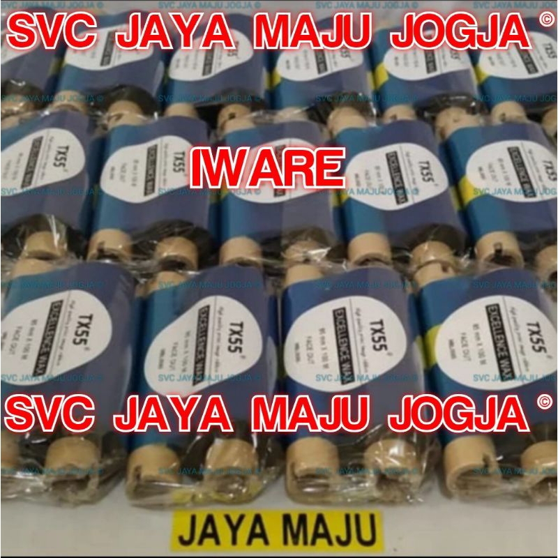 [ IWARE ]  TX55  85 MM  X  100 M  SONY  EXCELLENCE WAX - FACE OUT  ||  CORE  ½" - DOUBLE CORE COAK  