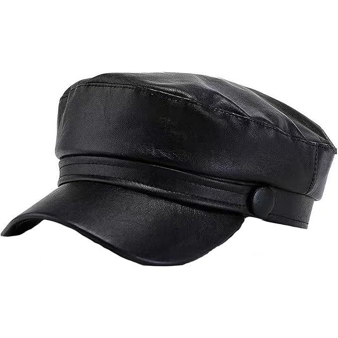 TOPI NAKHODA KULIT  - TOPI KAPTEN KAPAL WANITA KULIT ASLI