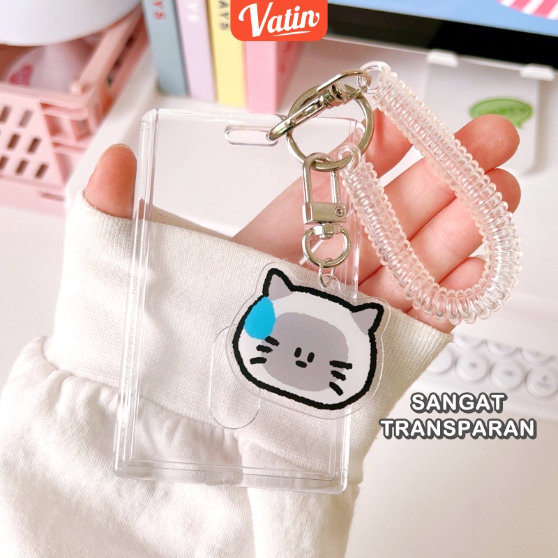 

Tempat kartu ID akrilik transparan / tempat kartu ID kerja/casing id card bening -Vatin_Shop