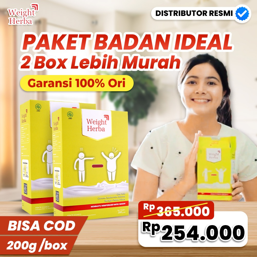 

Paket 2 Box Weight Herba Susu Pengemuk Badan Dewasa Ampuh Halal Bisa COD