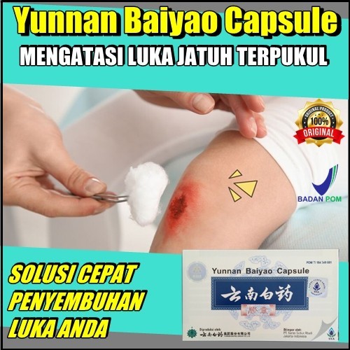 Obat pendarahan luar dan dalam luka memar bengkak  yunnan baiyao kapsul asli BPOM