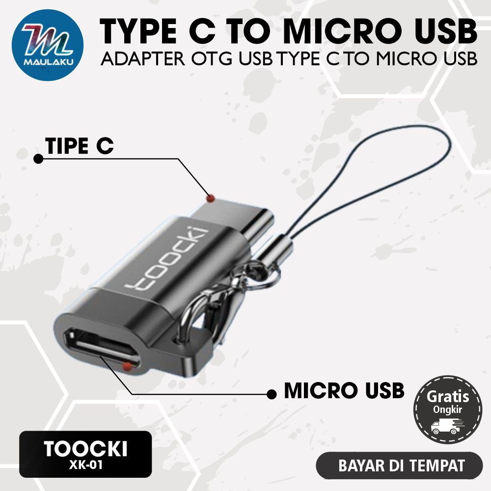 OTG USB Micro to Type C 3.0 Adapter Converter with Lanyard
