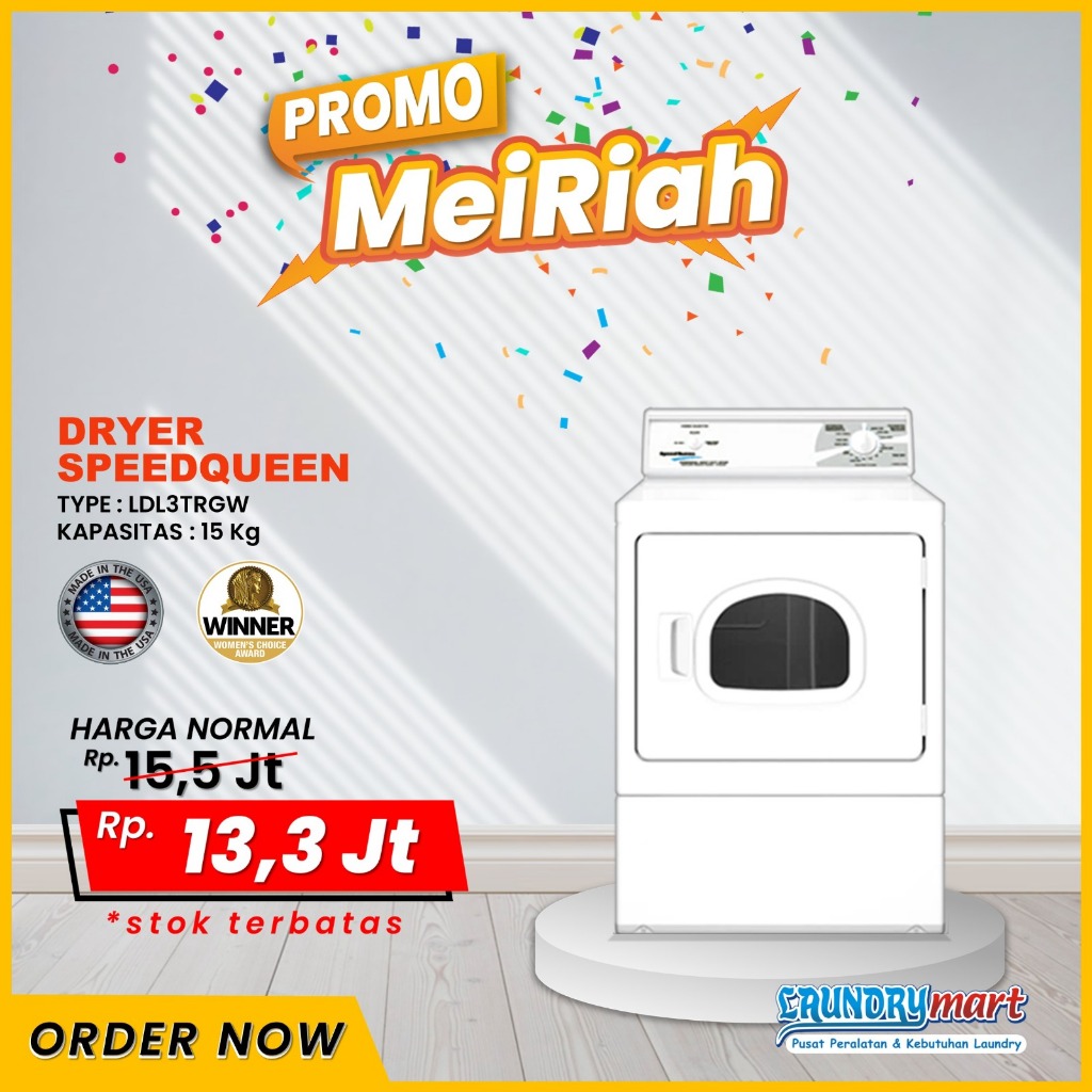 DRYER MESIN PENGERING SPEEDQUEEN LAUNDRY 15KG LDL