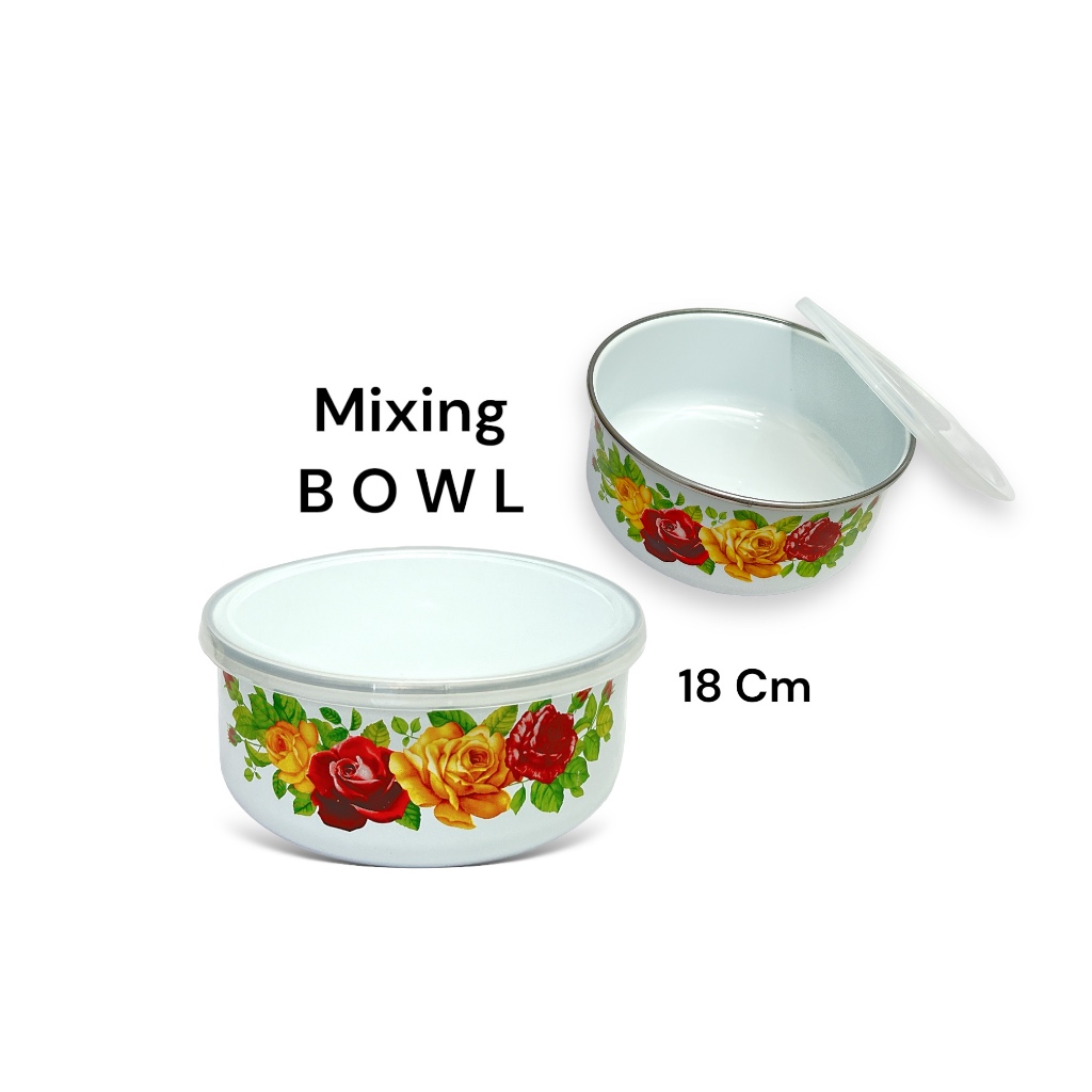 MIXING BOWL 18 ENA / MANGKOK + TUTUP PLASTIK
