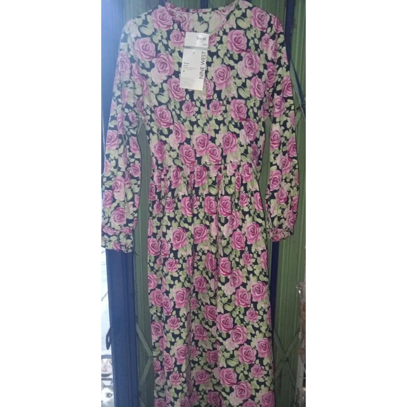 Gamis Dewasa Motif Bunga Mawar