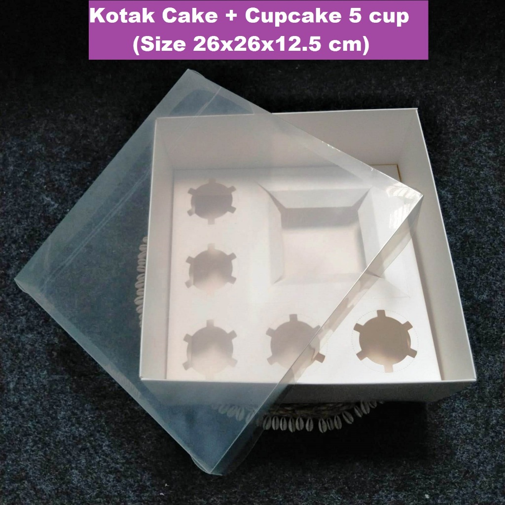 

Box Hampers / Kotak Hampers Cake + Cupcake 5 Cup