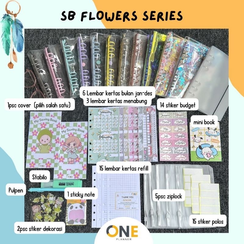 

BINDER SAVING FLOWERS SERIES 5 dan 10 ziplock