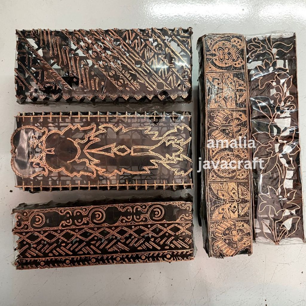 alat cap batik tembaga motif pinggiran canting cap batik