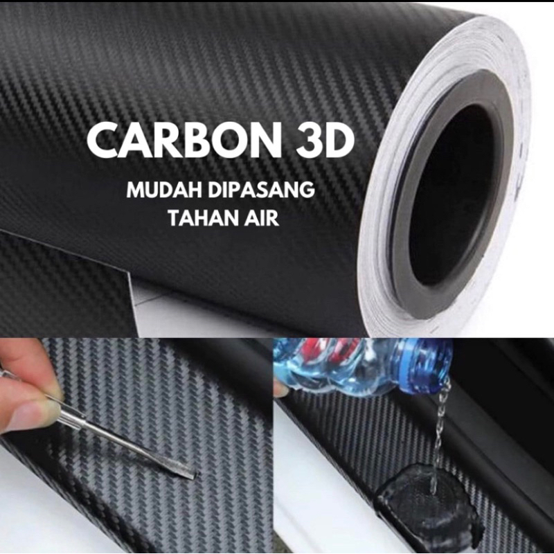 Sticker Maxdecal 7500 M370 Carbon hitam doff 3D Maxdecal permeter