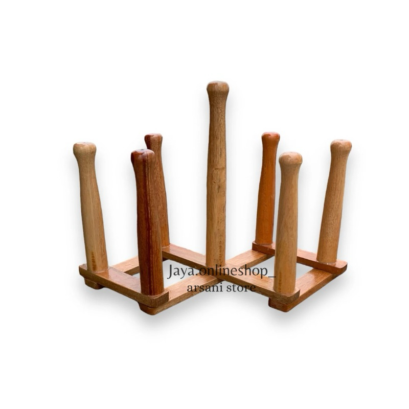 Rak gelas kayu estetik / Rak gelas kayu lipat / rak gelas estetik / rak gelas kayu 7 tiang