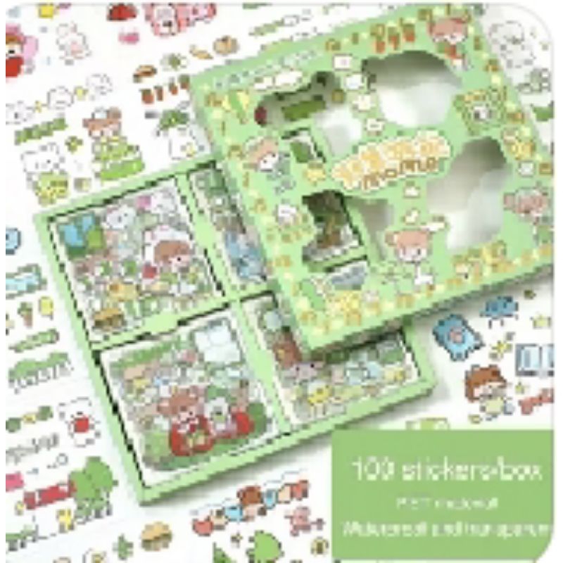 

stiker warna hijau untuk anak cewek isi 100