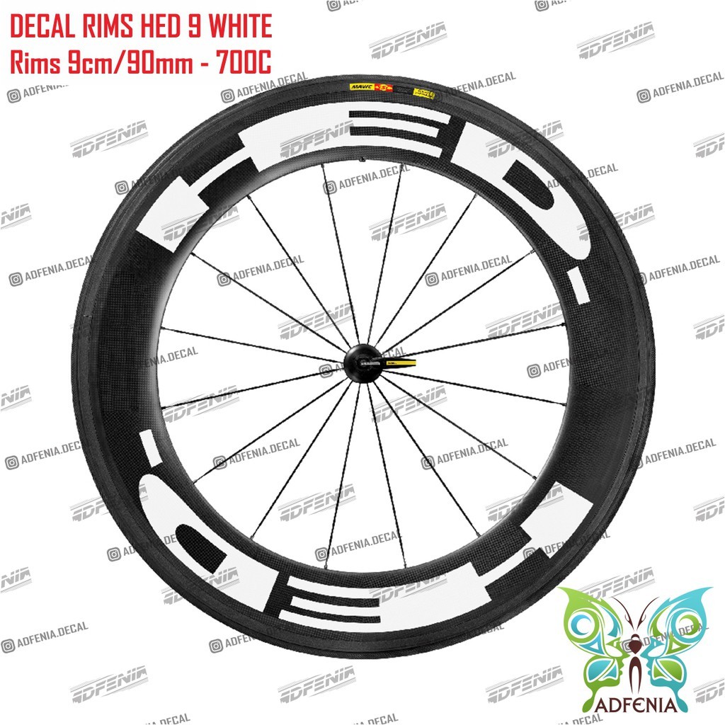 Stiker Decal Rims Hed Jet 9 700c