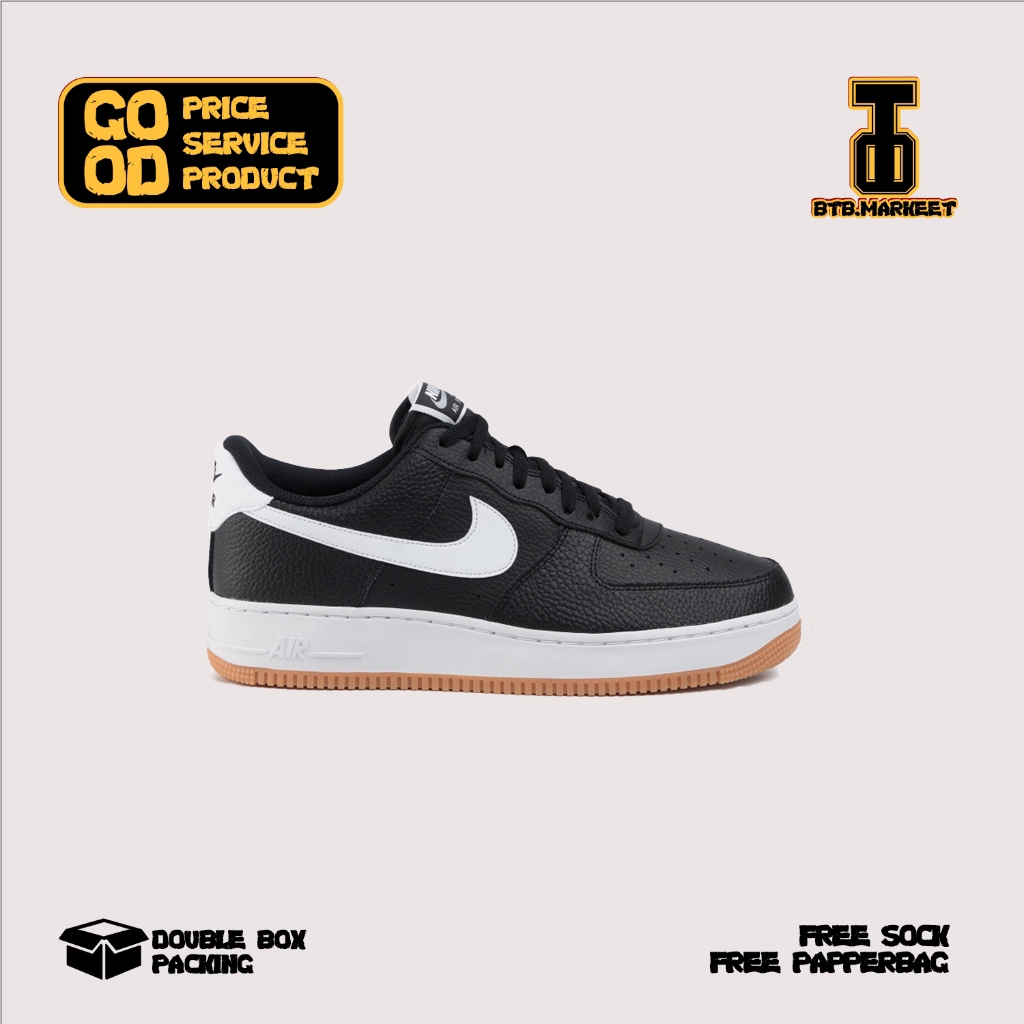 BTBMarkeet Sepatu Nike Air Force 1 Low '07 Black White Gum