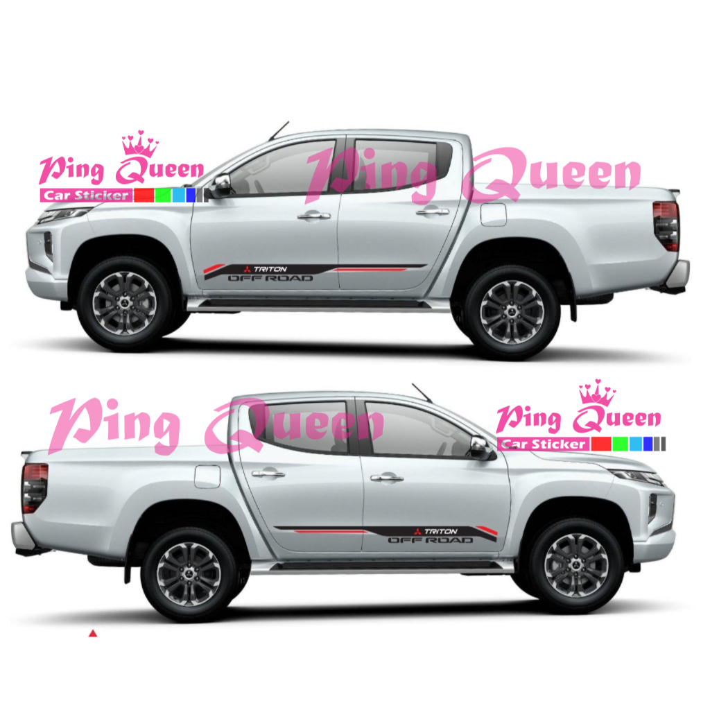 Sticker stiker mobil mitsubishi triton sticker mobil triton off road