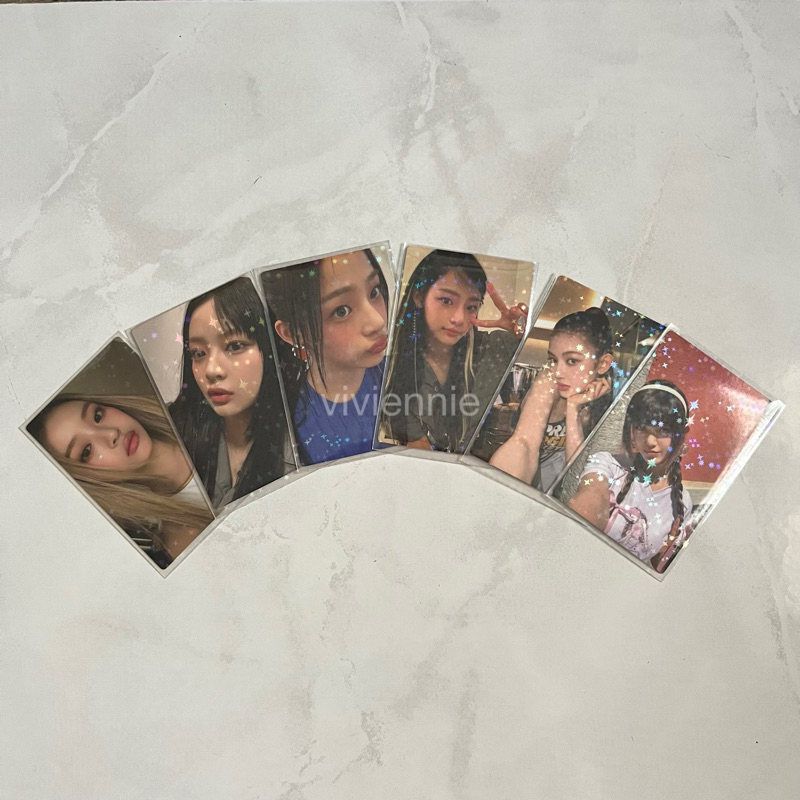 newjeans x line friends sharing photocard