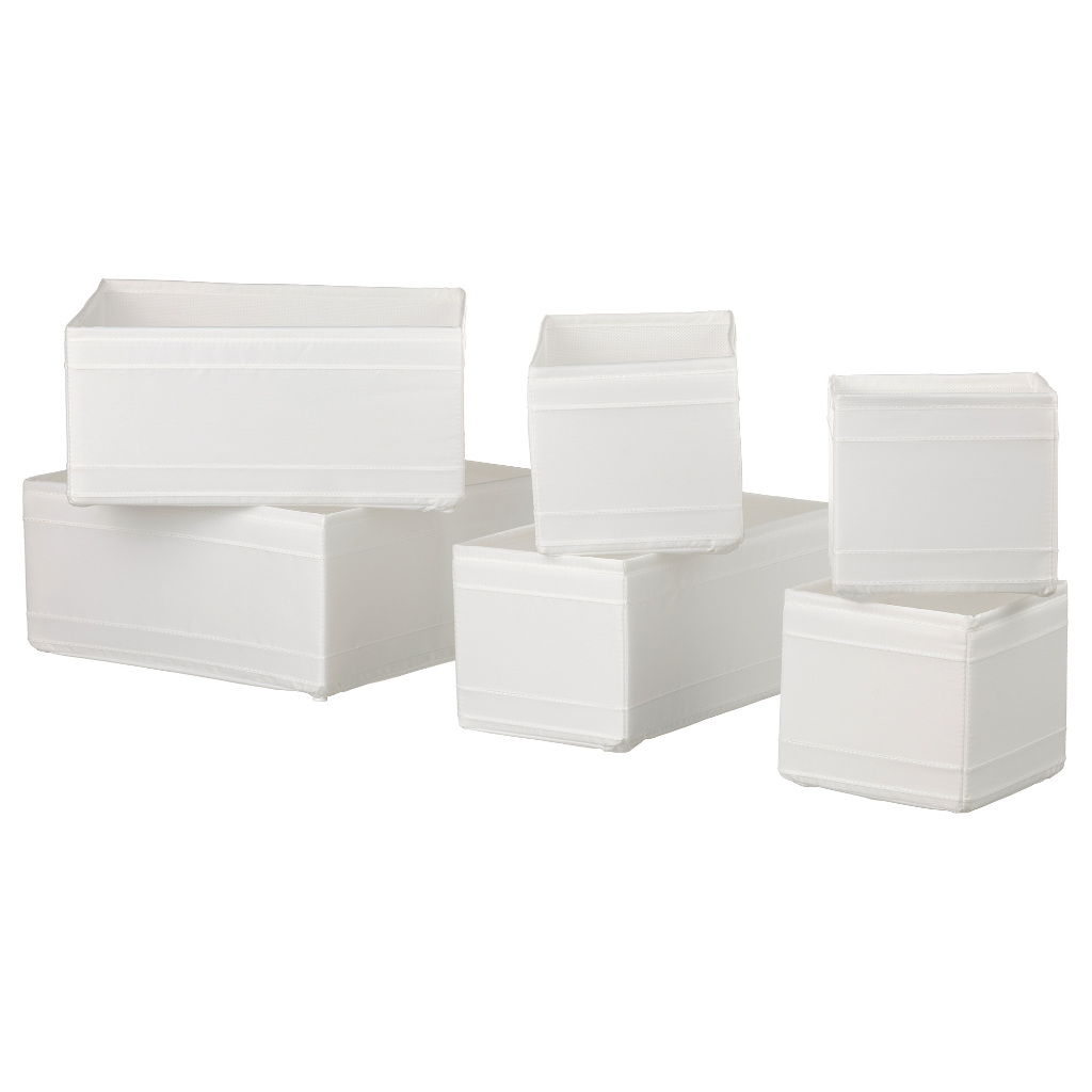 Storage Box Organizer ik3a SKUBB Kotak set isi 6 pcs/ SKUBB compartment Sekat Laci Lemari Pakaian