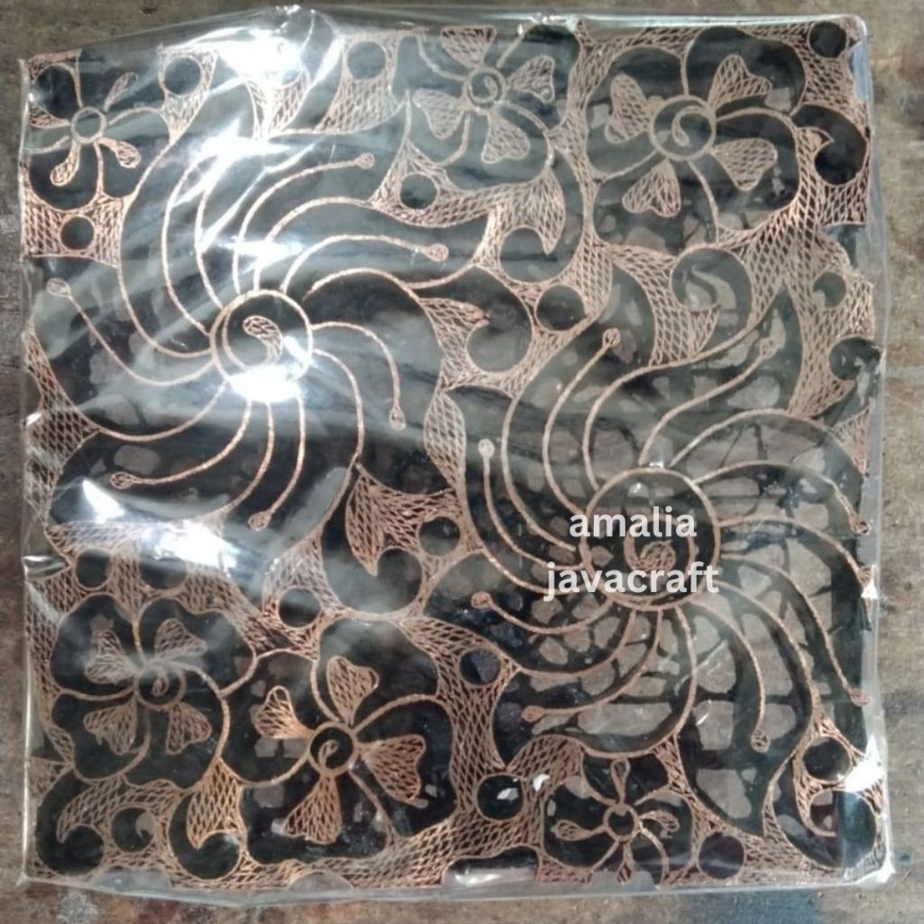 alat cap batik tembaga motif bunga 05 canting cap batik hiasan dinding