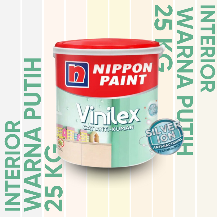 Cat Tembok Vinilex Silver Ion Nippon Paint Interior Warna Putih 25kg