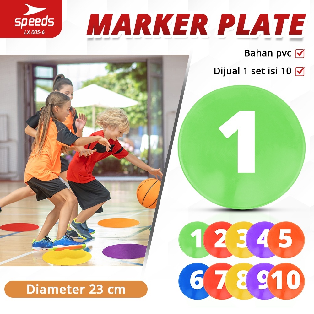 Speeds Flat Disc Marker Plate 1 set Penanda Olahraga Agility Training 005-6
