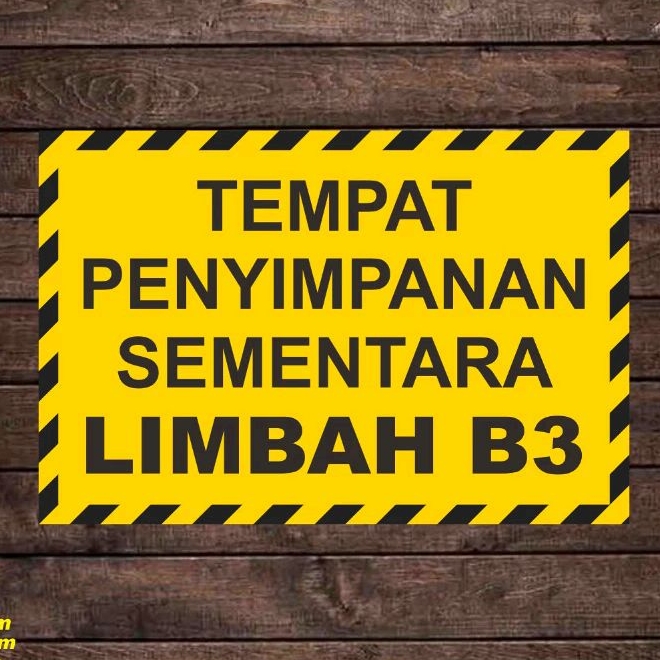 

Sticker Stiker Sign Rambu Tempat Penyimpanan Sementara Limbah B3