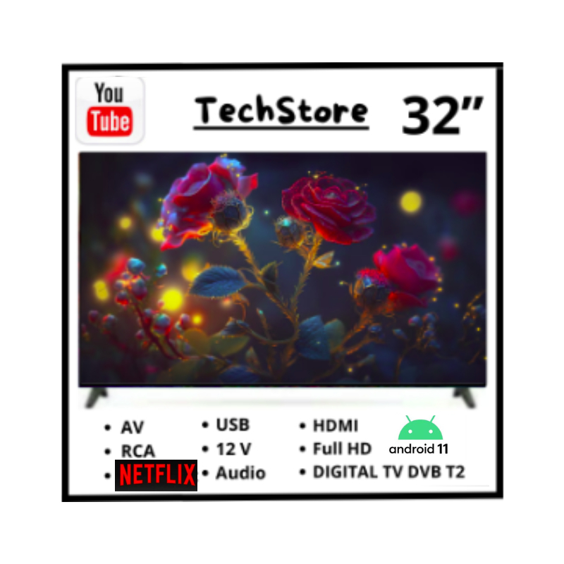 [Free Kayu] WEYON ANIMAX Smart TV Android 27/32 inch Youtube Full HD LED TV Android 11|Coolita - Mon