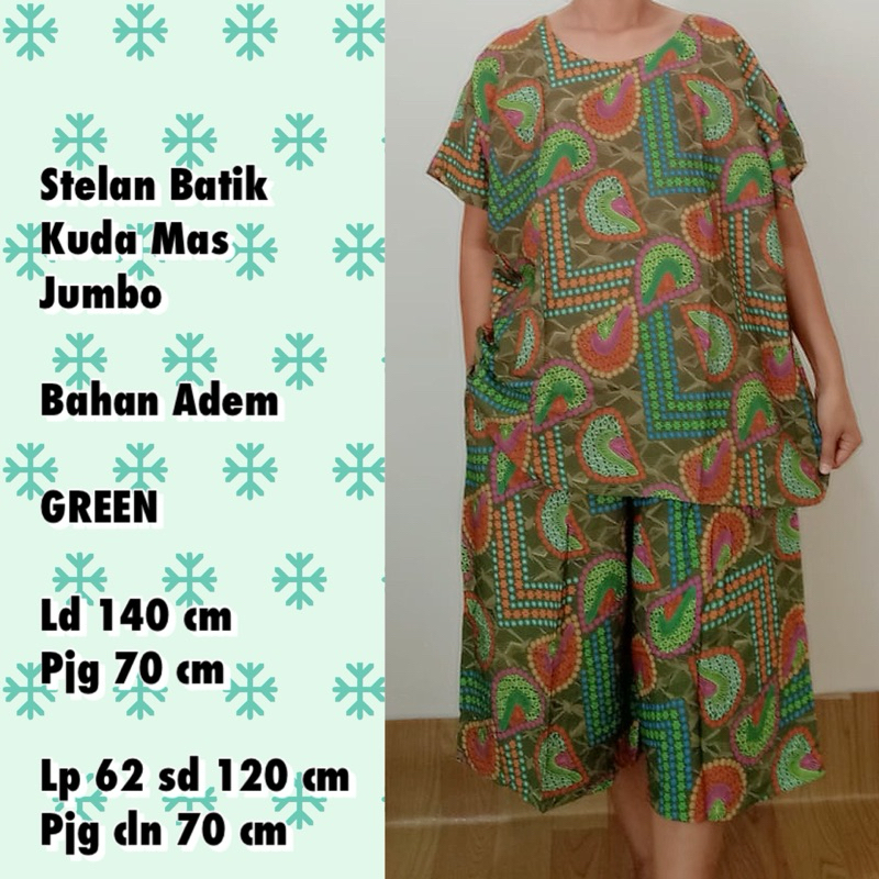 STELAN BAJU TIDUR BATIK KUDA MAS UKURAN JUMBO