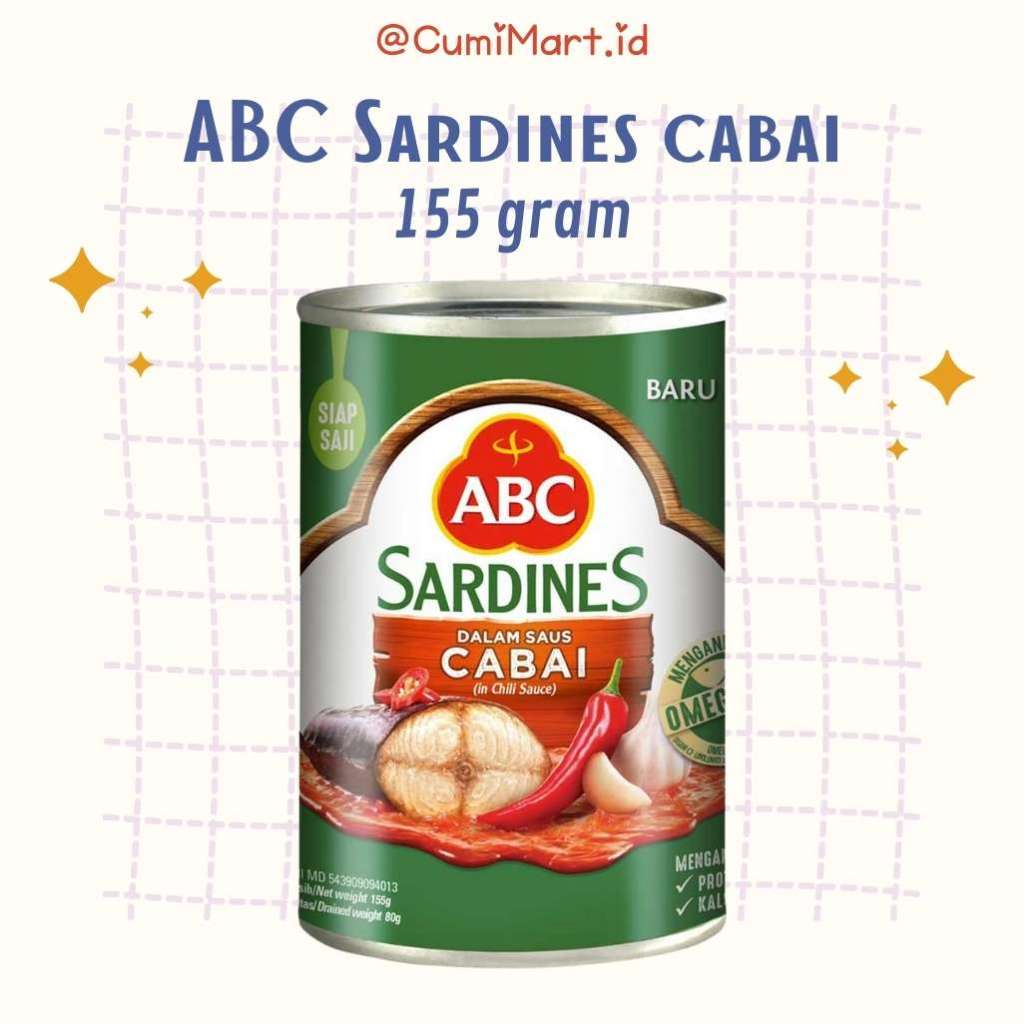 

ABC Sardines Cabai 155gr Sarden ABC