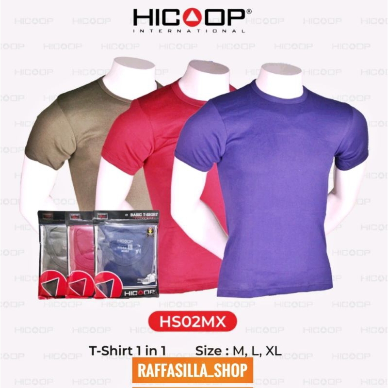 Hicoop Kaos Polos Men T-shirt Max Kaos Pria Adem Nyaman