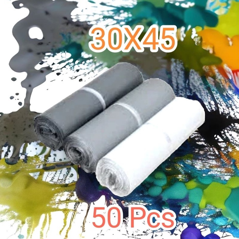 

KODE X85G Polymailer PE plastik packing 3x45 HITAM PEKAT PUTIH SUSU SILVER glossy ekonomis murah ready stock Bandung