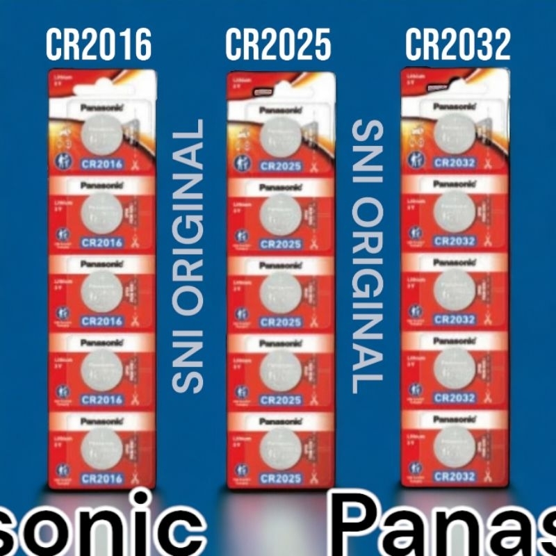 Baterai Cmos Kancing CR2032 CR2016 CR2025 3V laptop komputer remote motor mobil - merek P ana so nic