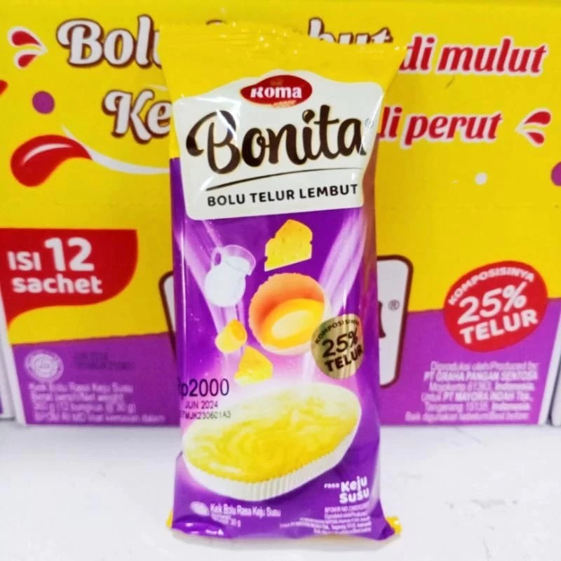 

Roma Bonita Rasa Keju - ( Harga 1 Box isi 12 pcs ) Rp25.000