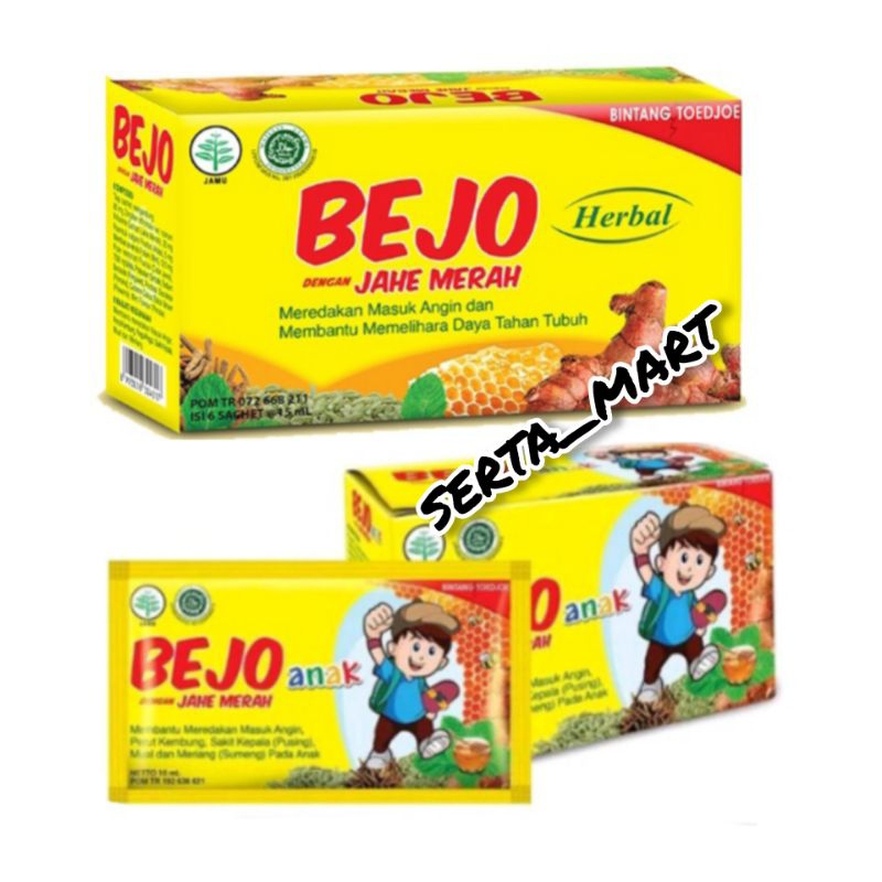 Bejo Jahe Merah 6's x 15ml - Bejo Bintang Toedjoe Obat Herbal Masuk Angin
